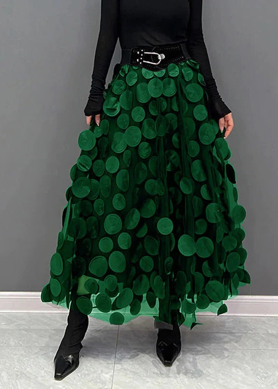 Chic Skirt Made Of Polka Dot and Tulle Patchwork - product image 4