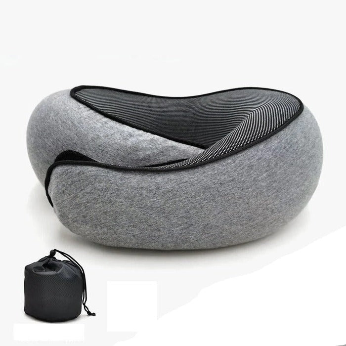 NOMOVA Snail Style Memory Foam Travel Curved Neck Pillow - U-shaped, Portable, Adjustable Support Neck Brace Pillow
