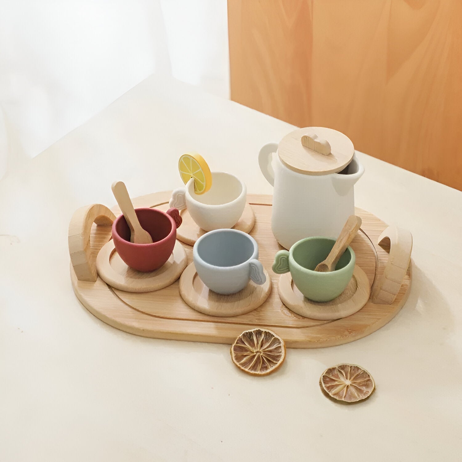 NOMOVA Children’s Pretend Afternoon Tea Set With Tray