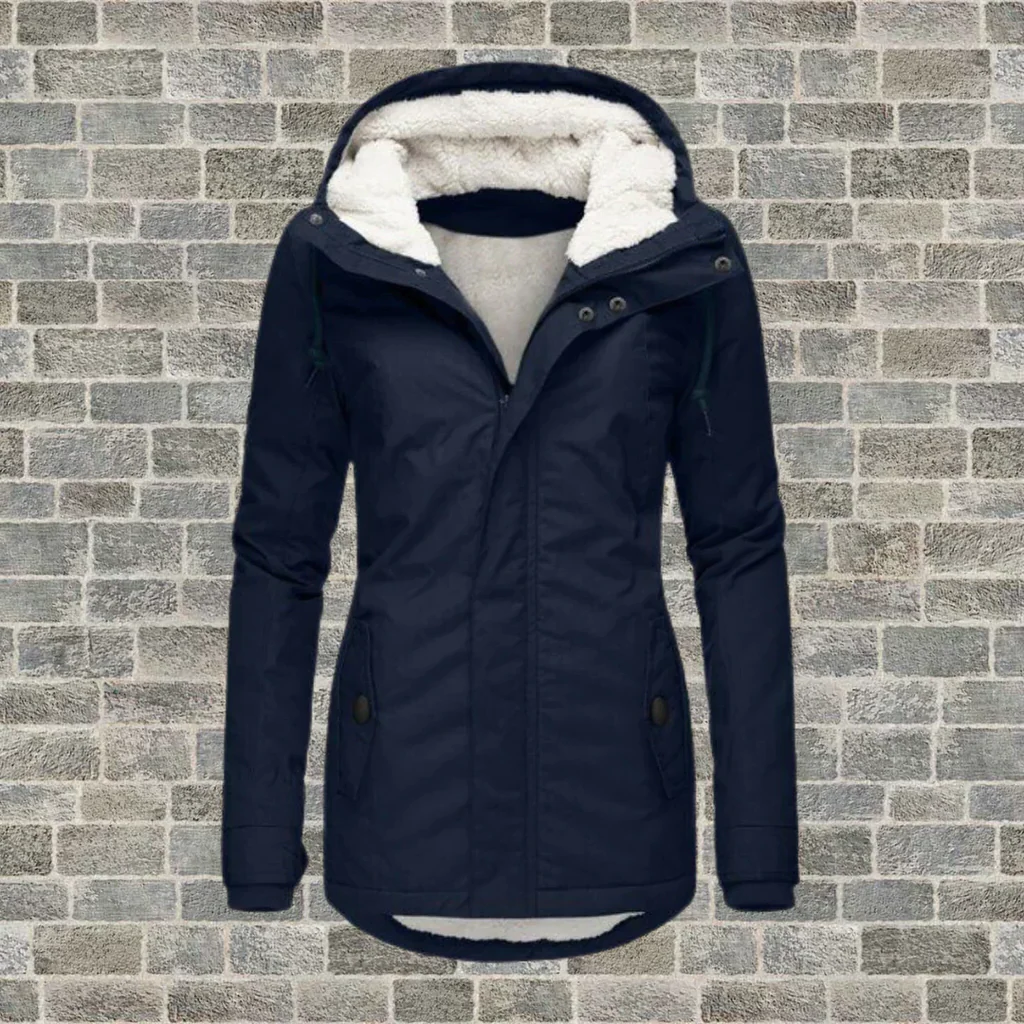 Pleated cotton coat with hood - product image 3