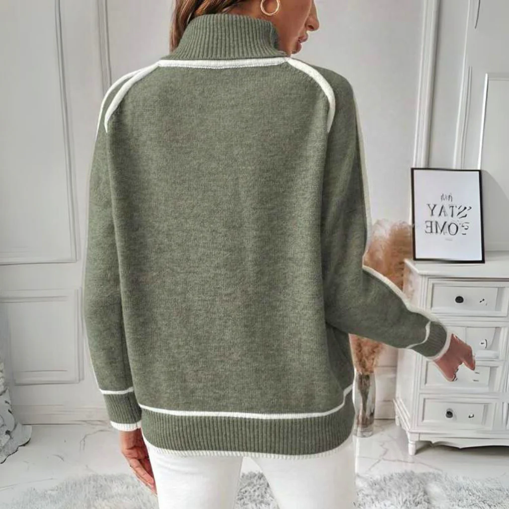 Luxurious Olive Green Knitted Sweater - product image 3