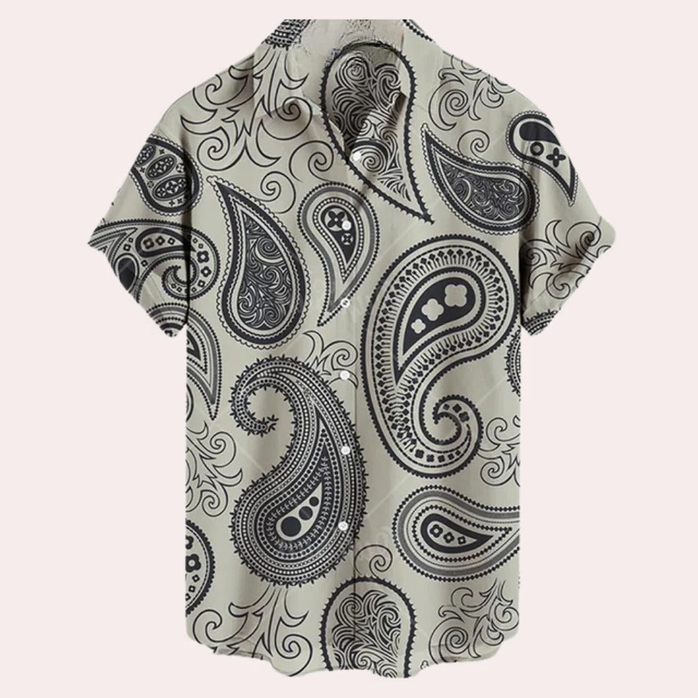 Comfortable Men's Shirt With Short Sleeves - product detail 4