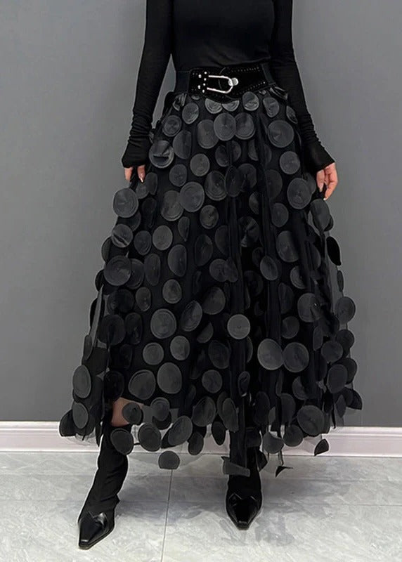 Chic Skirt Made Of Polka Dot and Tulle Patchwork - product image 1