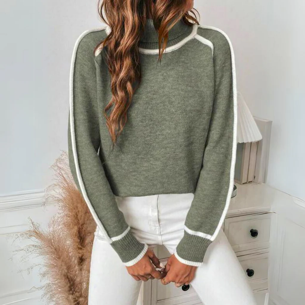 Luxurious Olive Green Knitted Sweater - product image 2