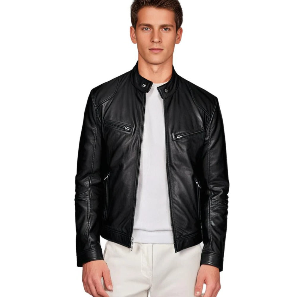 Men's leather jacket - product image 7