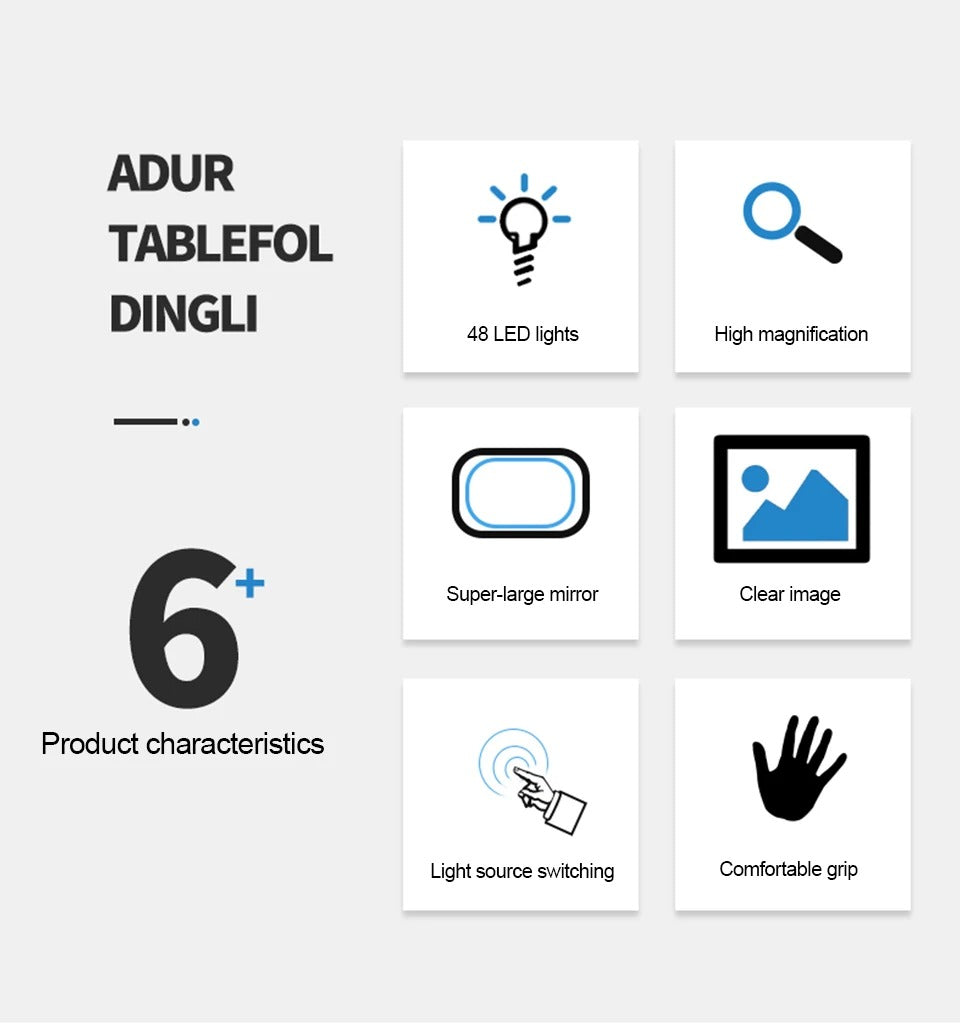 Foldable LED Magnifying Glass - product detail 5