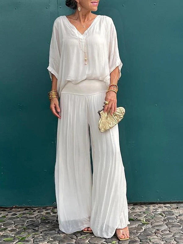 Elegant two-piece wide-leg chiffon pants - product image 15