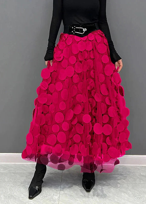 Chic Skirt Made Of Polka Dot and Tulle Patchwork - product image 5