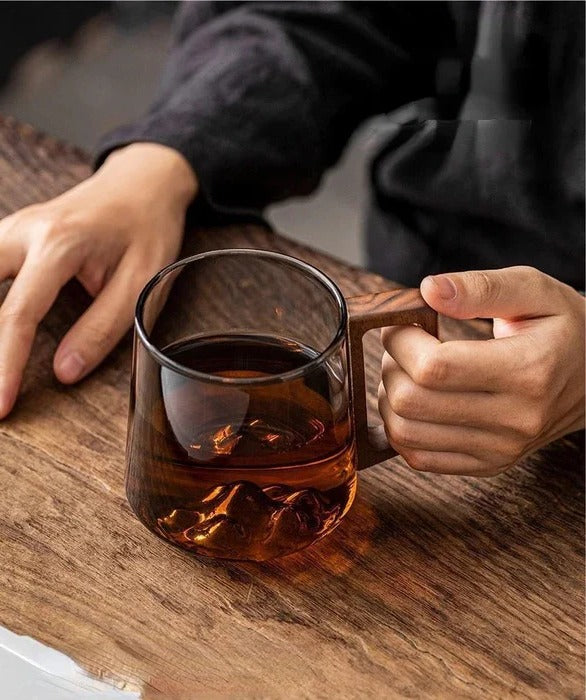 Elegant Glass Cup with Handle - product detail 3