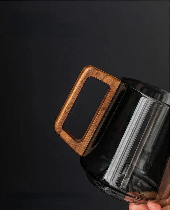 Elegant Glass Cup with Handle - product detail 2