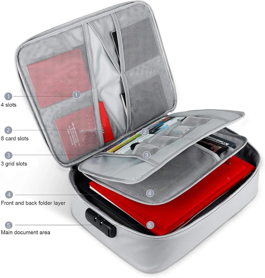 Document Organizer - Multi-Layer Safety Bag with Zipper - product detail 8