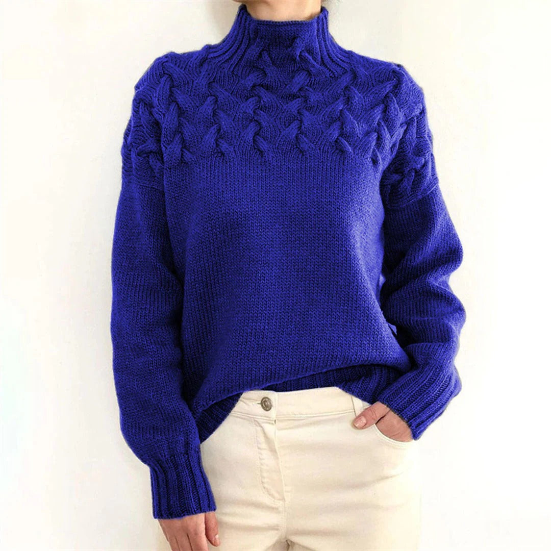 Women's Knitted Turtleneck Sweater - product detail 9