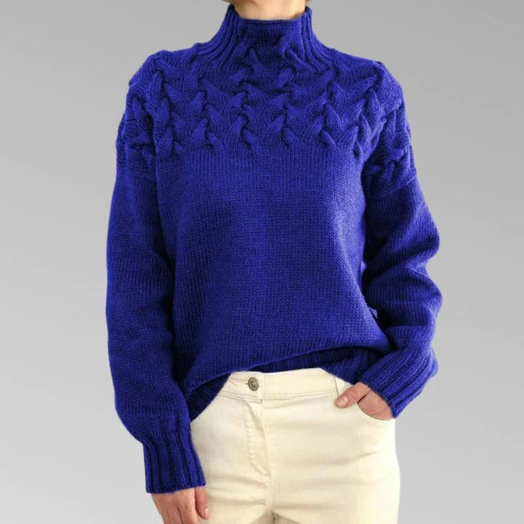 Women's Knitted Turtleneck Sweater - product detail 10