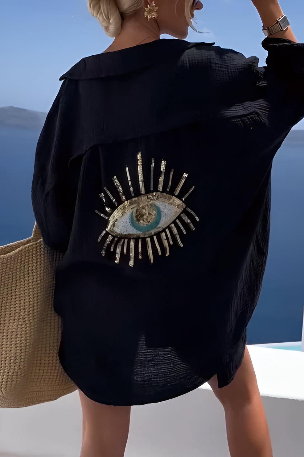 Evil Eye Shirt + Sequin Bead - product image 2