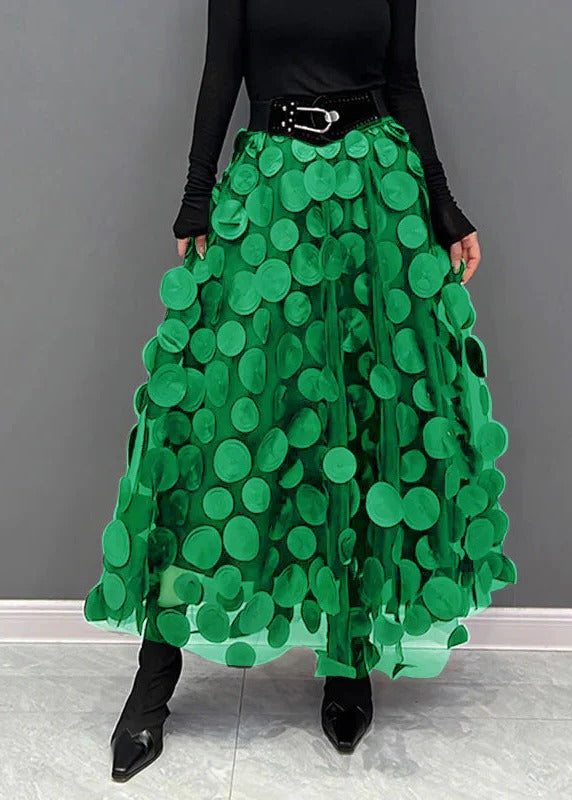 Chic Skirt Made Of Polka Dot and Tulle Patchwork - product image 6