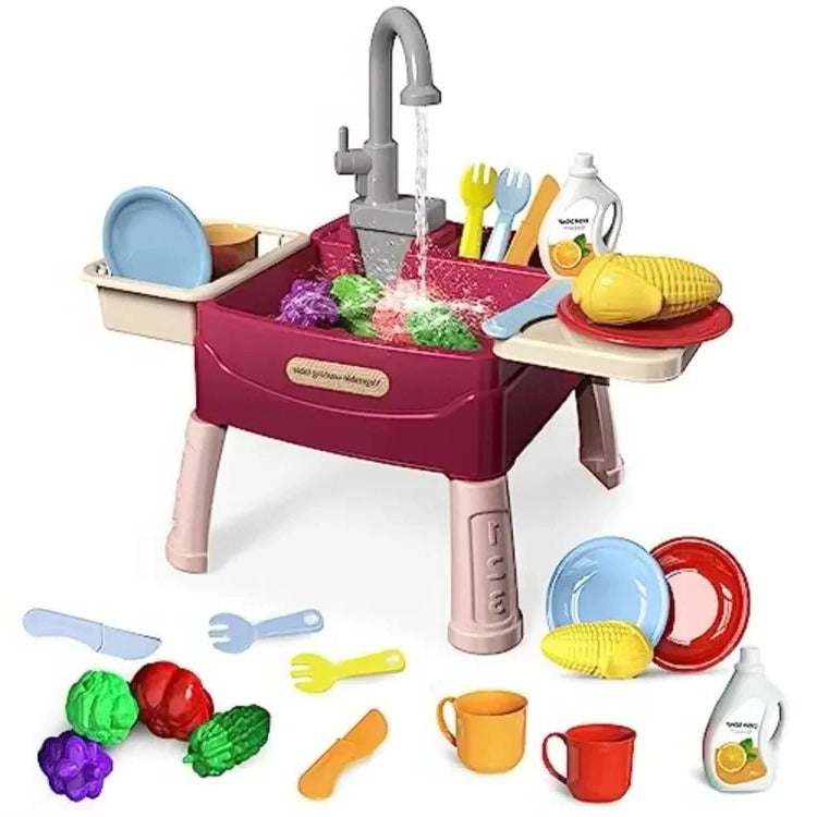 Children’s Play Kitchen with Flowing Water Feature - product detail 2