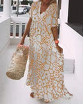 Long Dress With Short Sleeves and Print - product image 1