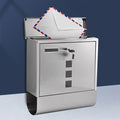 NOMOVA Large Heavy Duty Wall Mounted Vertical Home Metal Lockable Mailbox
