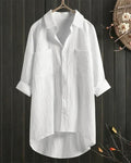 Women's White Linen Blouse - product image 1