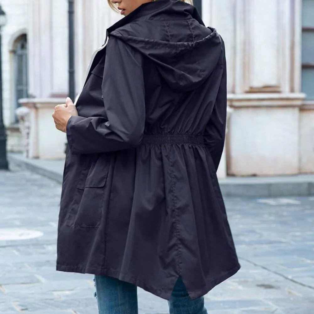Stylish Zipper Trench Coat For Women - product detail 7