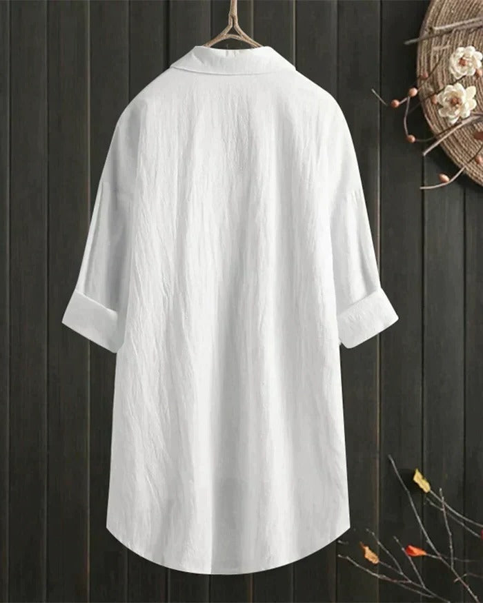 Women's White Linen Blouse - product image 2