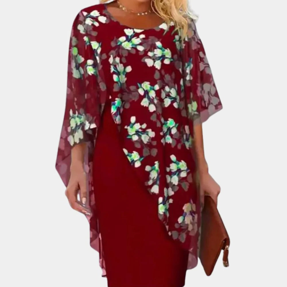 Elegant Floral Dress For Women - product detail 2