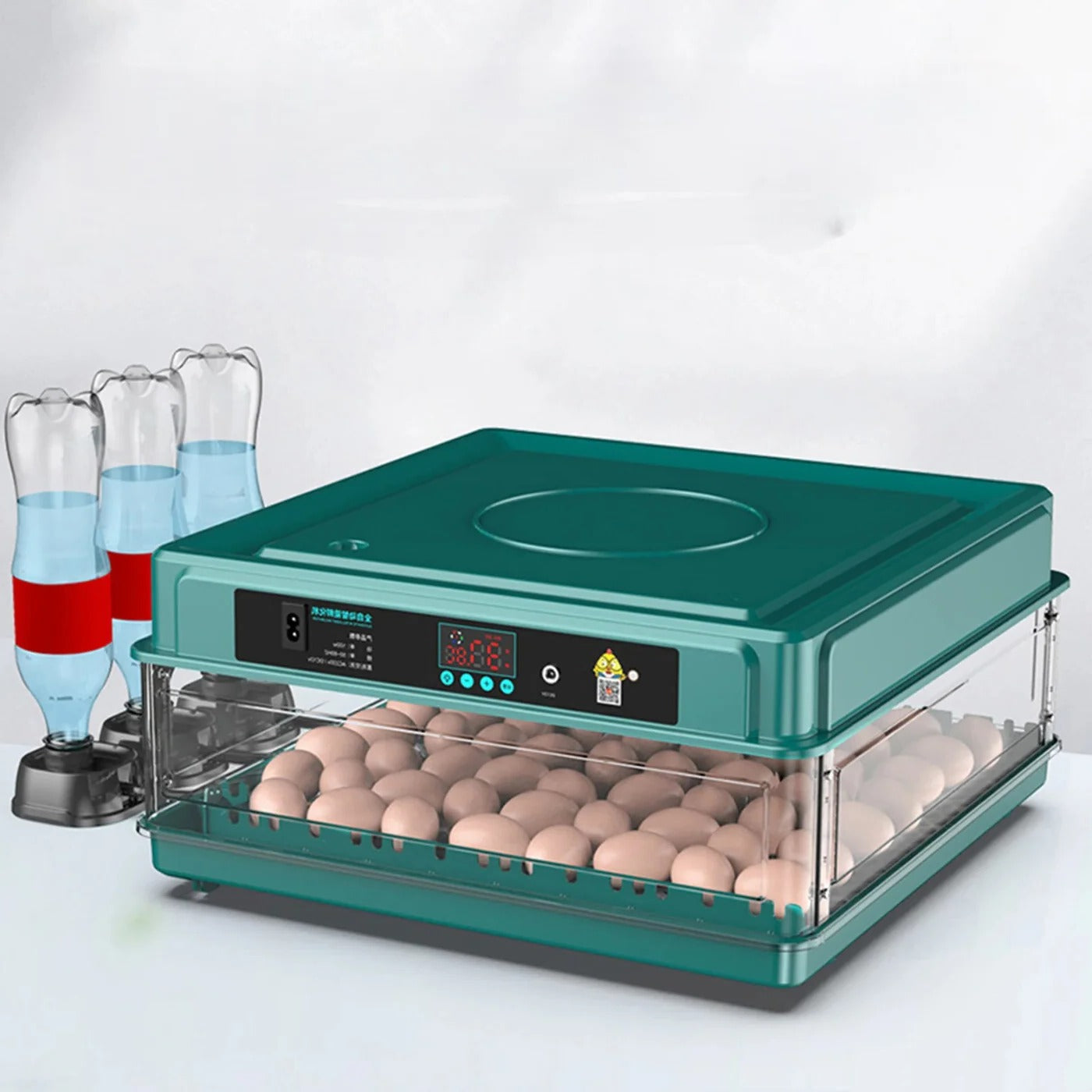 NOMOVA Digital Egg Incubator with Adjustable Tray - EU Plug, Light Tester & Turner for Hatching Chickens, Birds & More