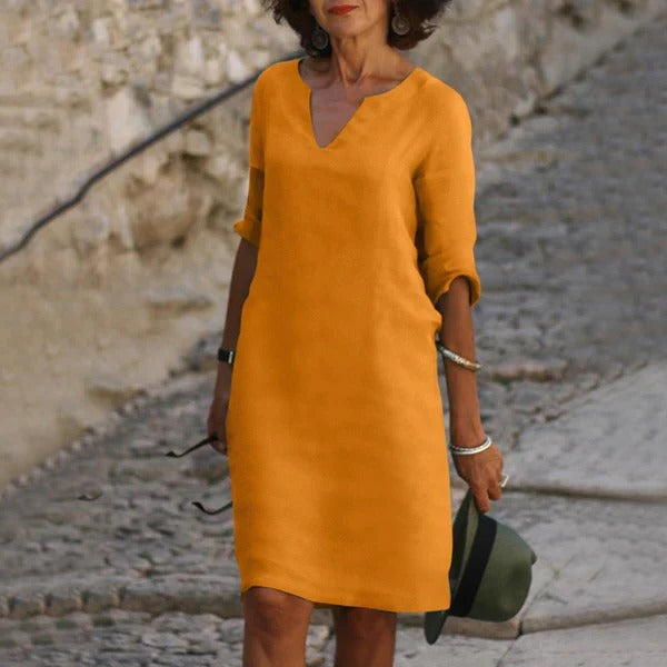 V-Neck Three-Quarter Sleeve Dress - product image 6