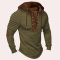 NOMOVA Modern men's sweatshirt with lace-up closure and hood