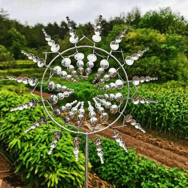 Metal Garden Windmill - Dual Motion Decorative Wind - product detail 6
