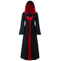 Official Medieval Dress Vampire Witch For Women Lace-up Hooded Cloak Robe - product image 1