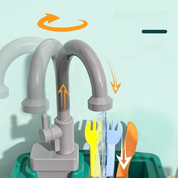 Children’s Play Kitchen with Flowing Water Feature - product detail 11