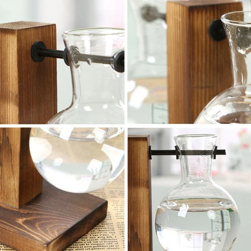 Wooden Frame Hydroponic Plant Vase - product image 5