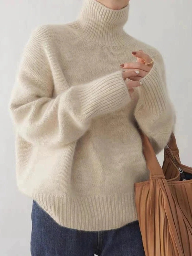 Warm and Comfortable Merino Wool Turtleneck Sweater - product image 3