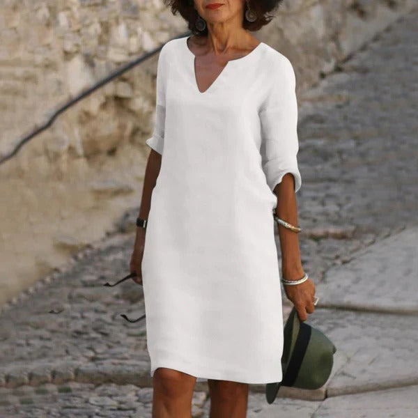 V-Neck Three-Quarter Sleeve Dress - product image 10