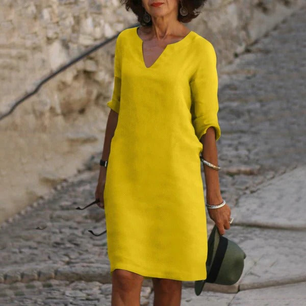 V-Neck Three-Quarter Sleeve Dress - product image 11
