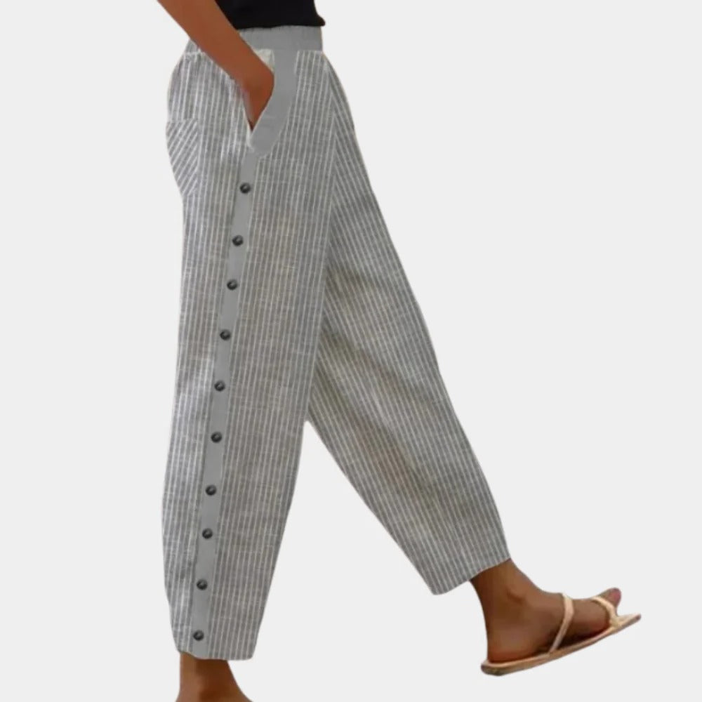 Stylish Chic Striped Women's Trousers - product detail 2