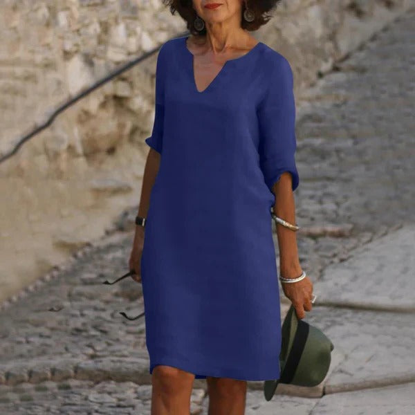 V-Neck Three-Quarter Sleeve Dress - product image 12