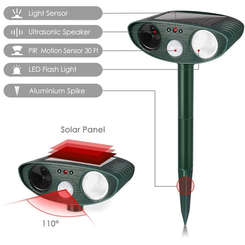 Solar-Powered Ultrasonic Animal Repellent - product detail 7