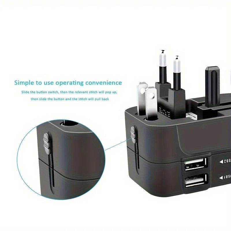 Worldwide Travel Adapter with Dual USB Charging Ports - product detail 8