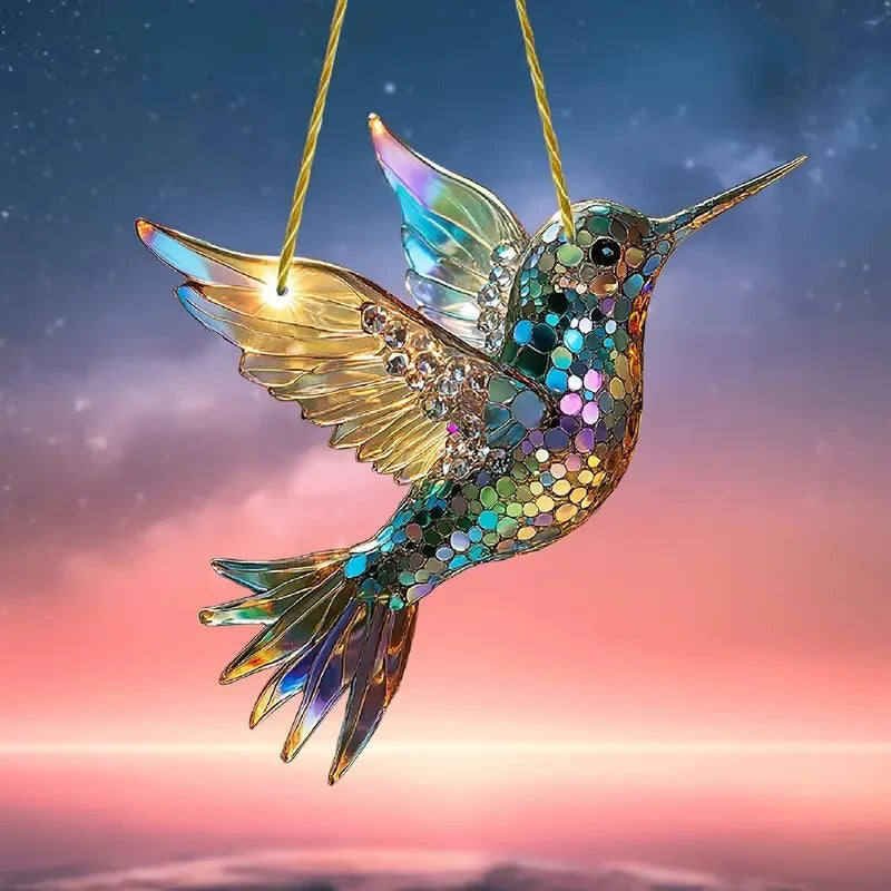 Hummingbird Suncatcher Colorful Window Hanging - product image 8