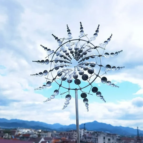 Metal Garden Windmill - Dual Motion Decorative Wind - product detail 5