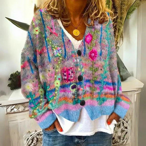 Ladies' Sweater With Floral Patterns - product image 4