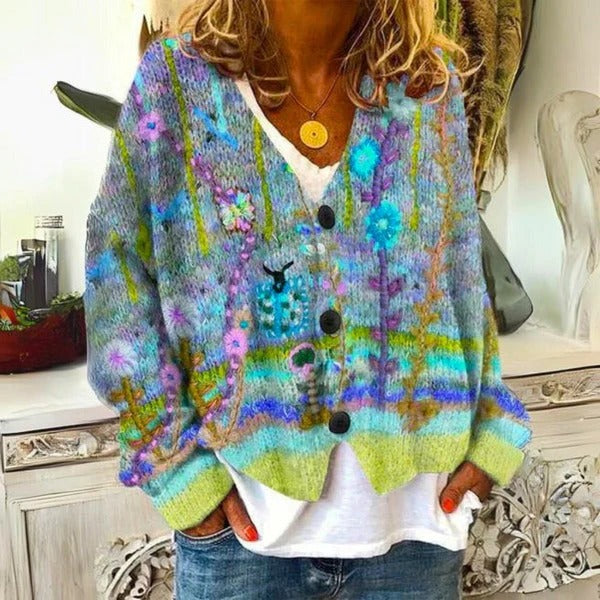 Ladies' Sweater With Floral Patterns - product image 3