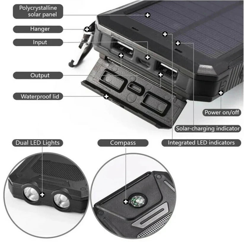 500000mAh Solar Charger Waterproof Power Bank External - product detail 15