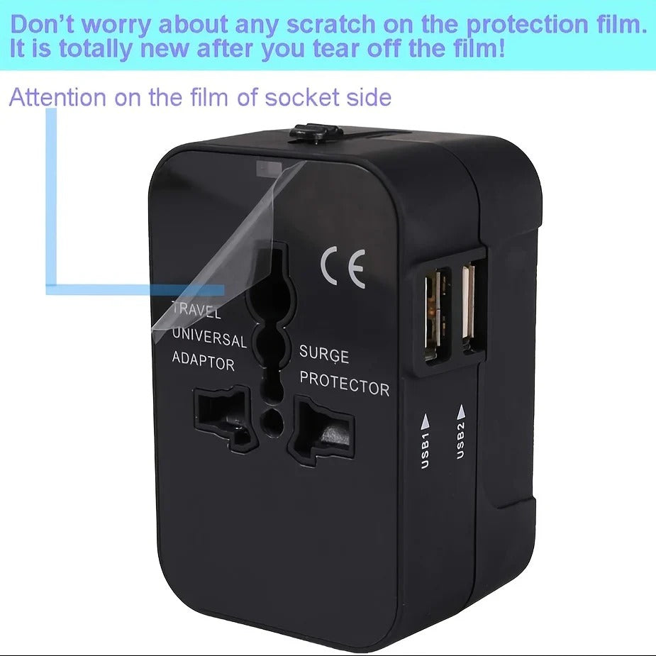Worldwide Travel Adapter with Dual USB Charging Ports - product detail 4