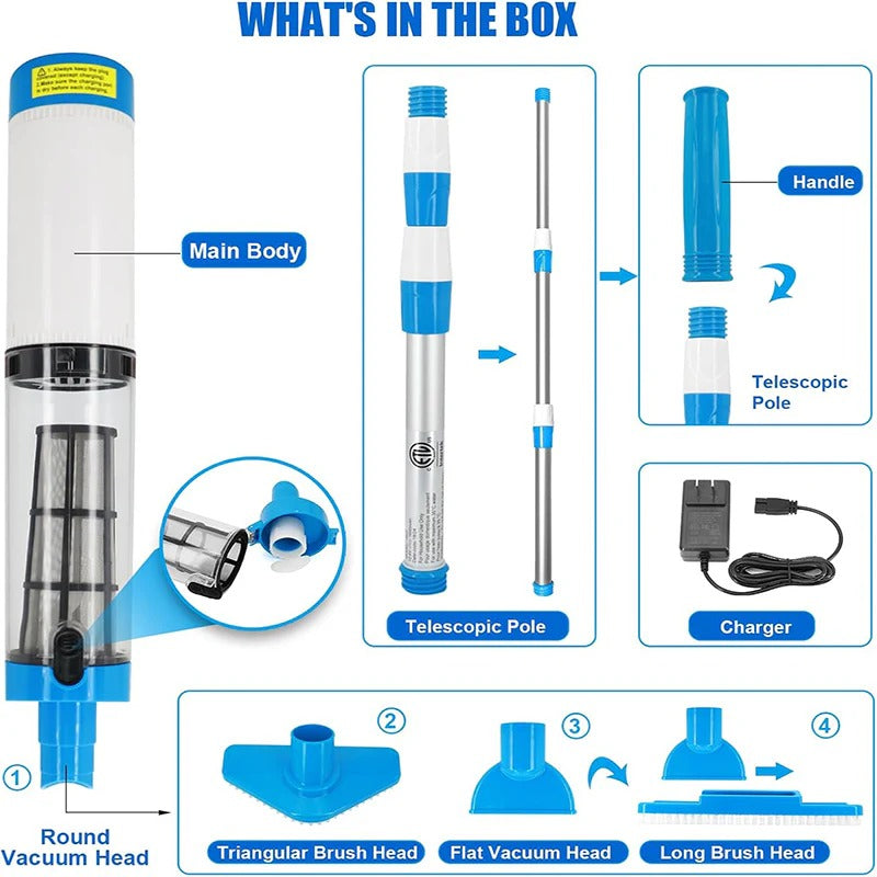 3 in 1 Cordless Rechargeable Pool Vacuum Cleaner - product detail 11