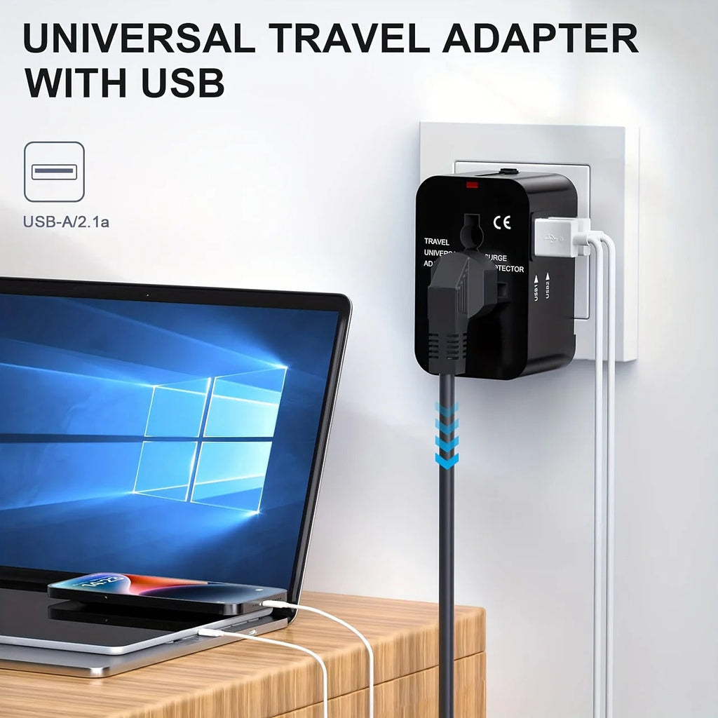 Worldwide Travel Adapter with Dual USB Charging Ports - product detail 11