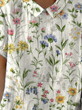 Women's Casual Cotton Linen Shirt with Retro Floral Print - product image 1