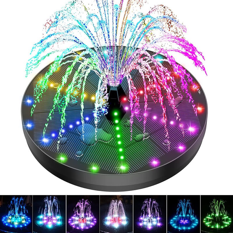 NOMOVA Solar Fountain with 60 LED Lights
